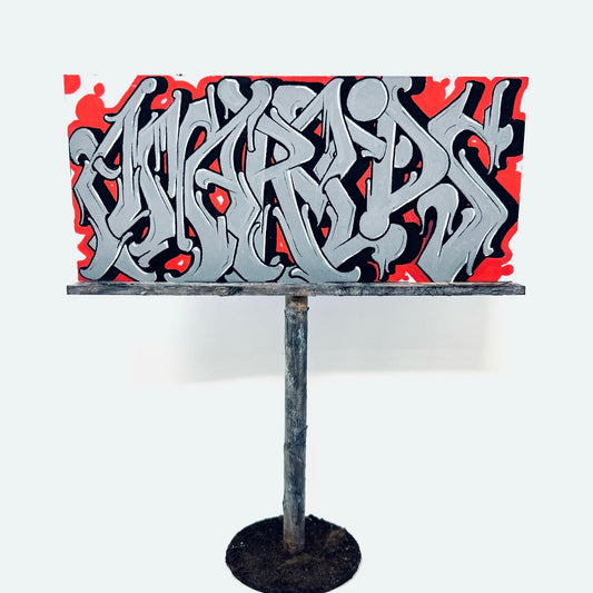 Amaroids Custom Graffiti Diorama Billboard