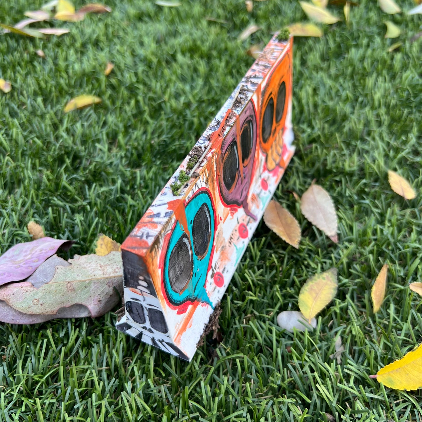 Custom Eye Skull &  Aliens Weathered Graffiti Barrier