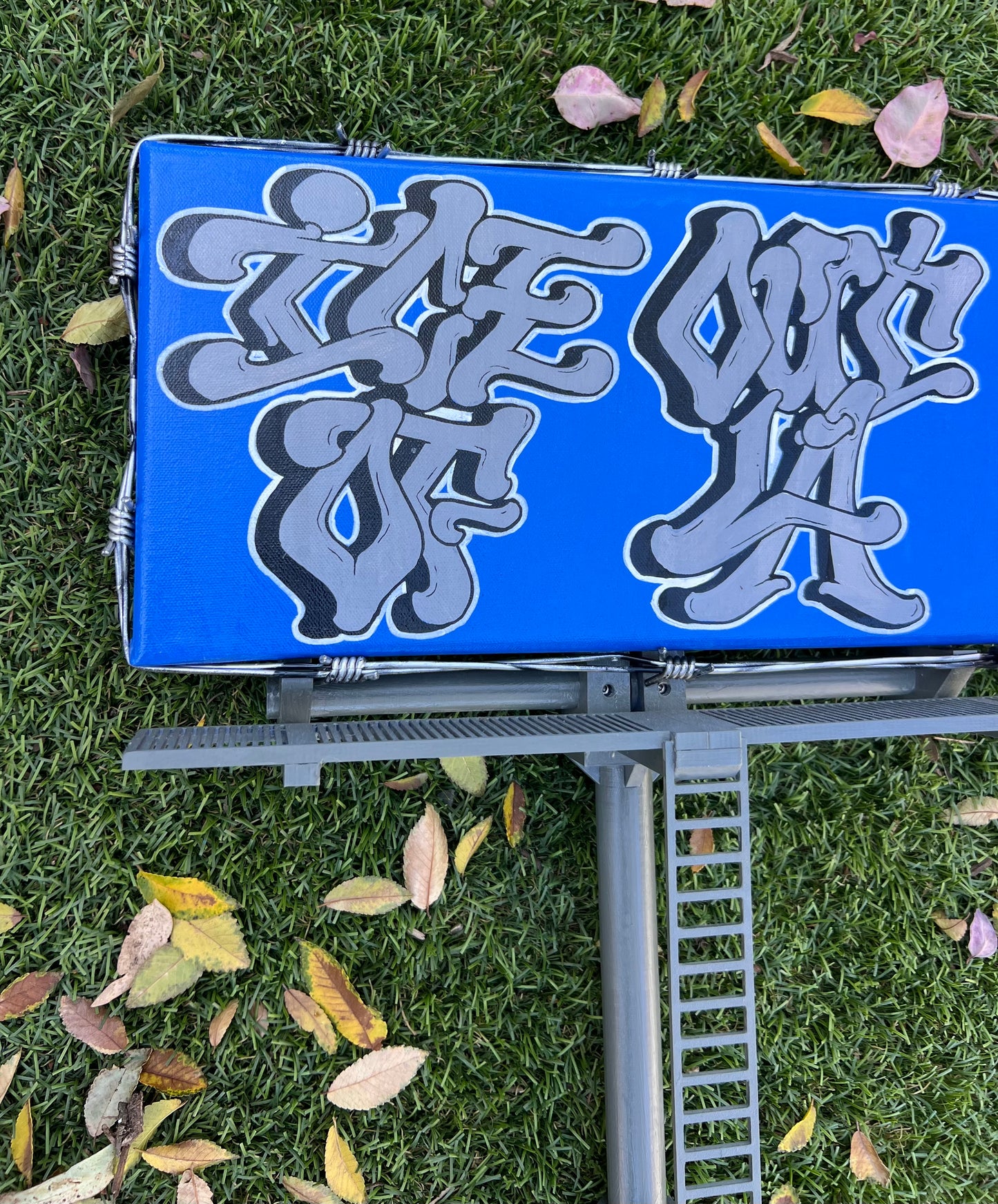 Amaroids Graffiti Ice out of LA Art Canvas Billboard 26.5" Hand Painted