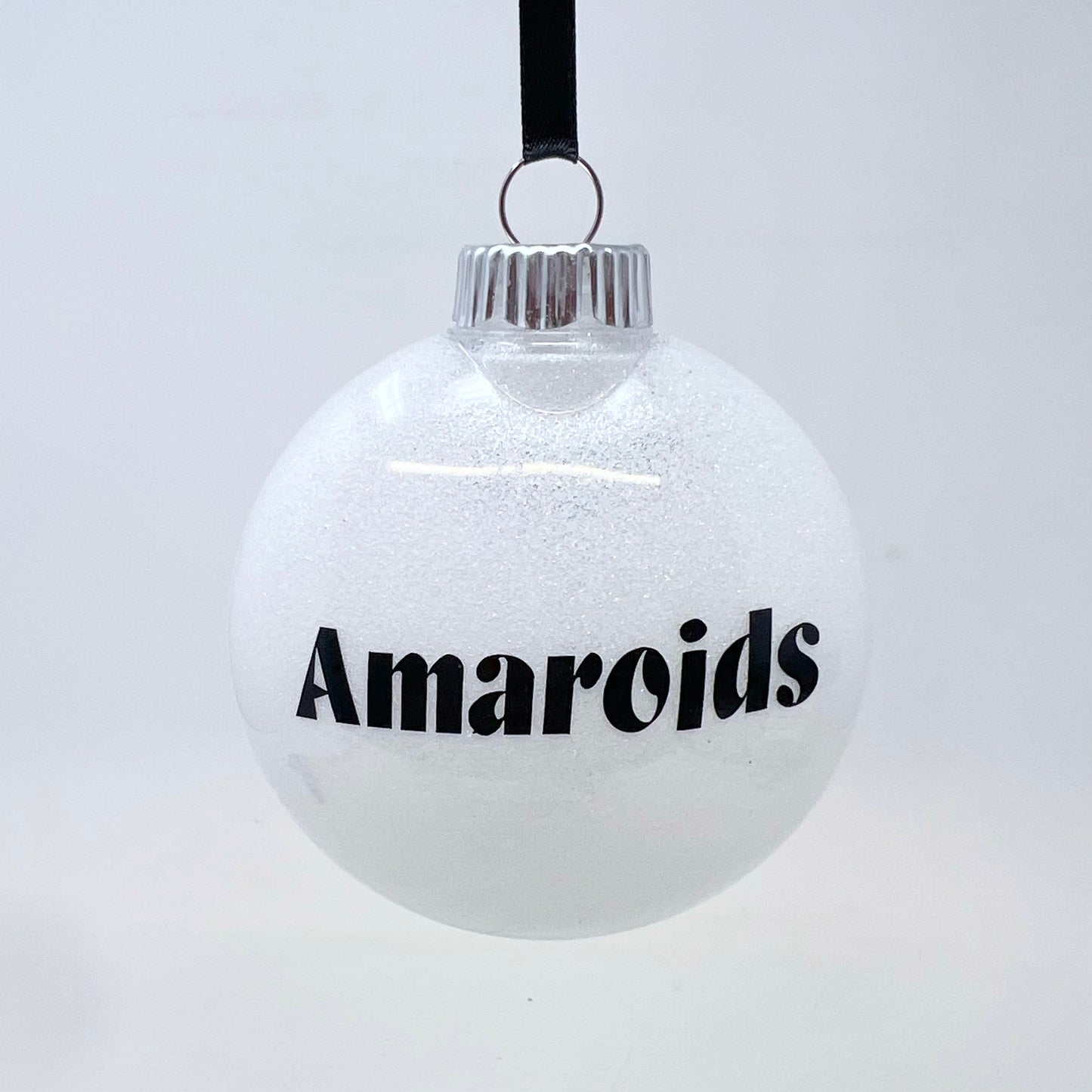 Amaroids Chistmas Tree White Glitter Sticker Pole Ornament