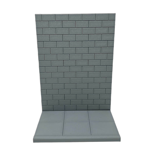 Diorama Exterior Scenery Brick Wall & Side Walk Graffiti Art Figure Display 6L X 8T