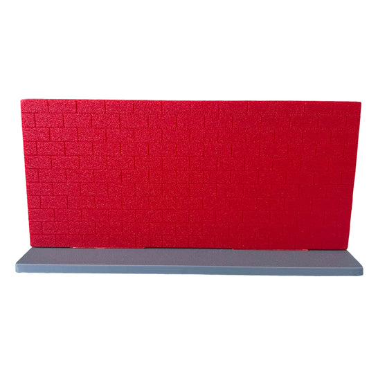 Diorama Miniature Brick Wall With Sidewalk ( Red & Gray) 6”x3”x1”