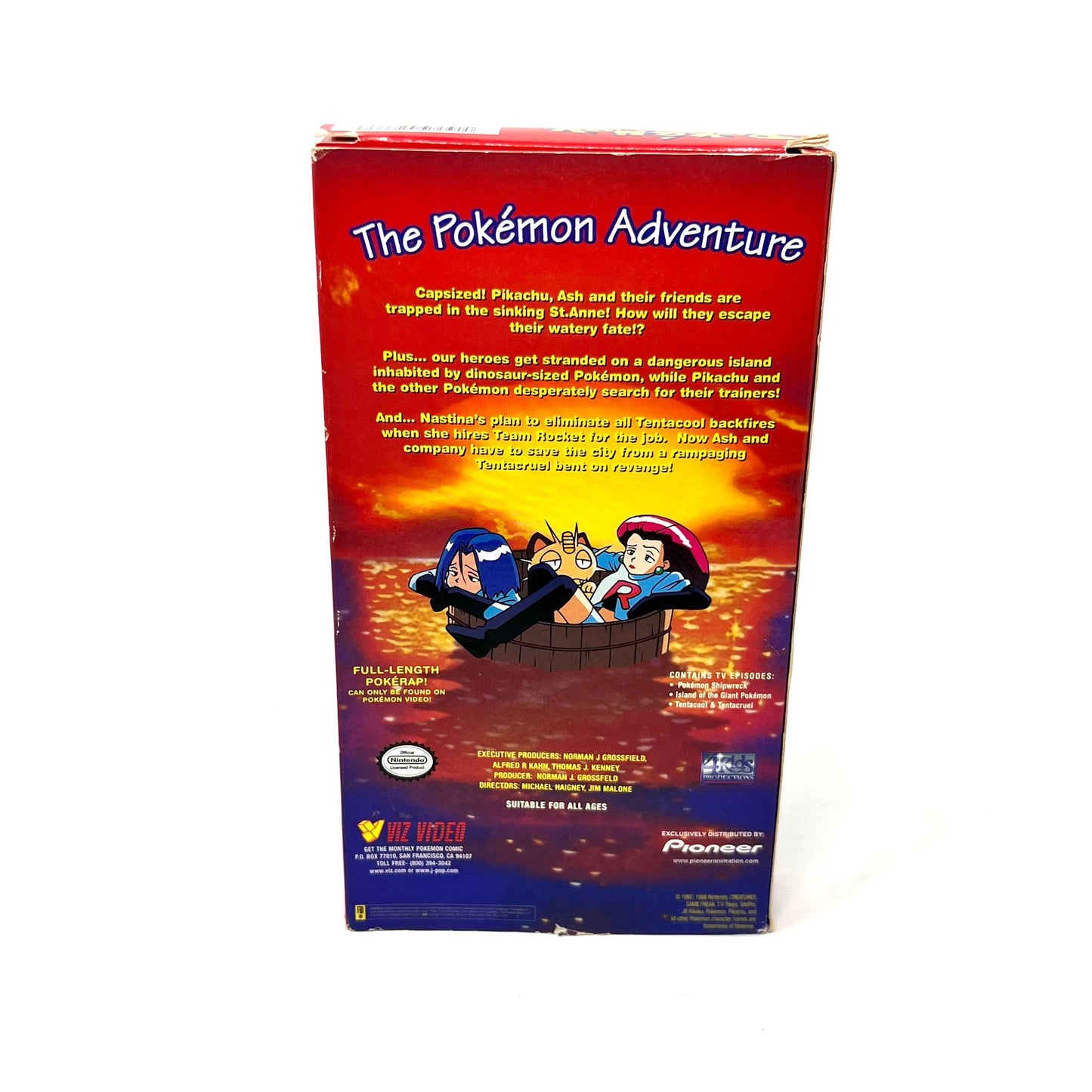 1997,1998 Pokemon Seaside Pickachu VHS Tape Viz Video Pioneer