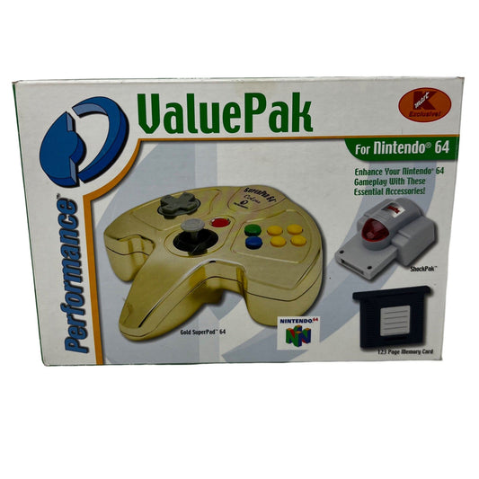 Performance ValuePak For Nintendo 64 Kmart Exclusive - Gold SuperPad 64