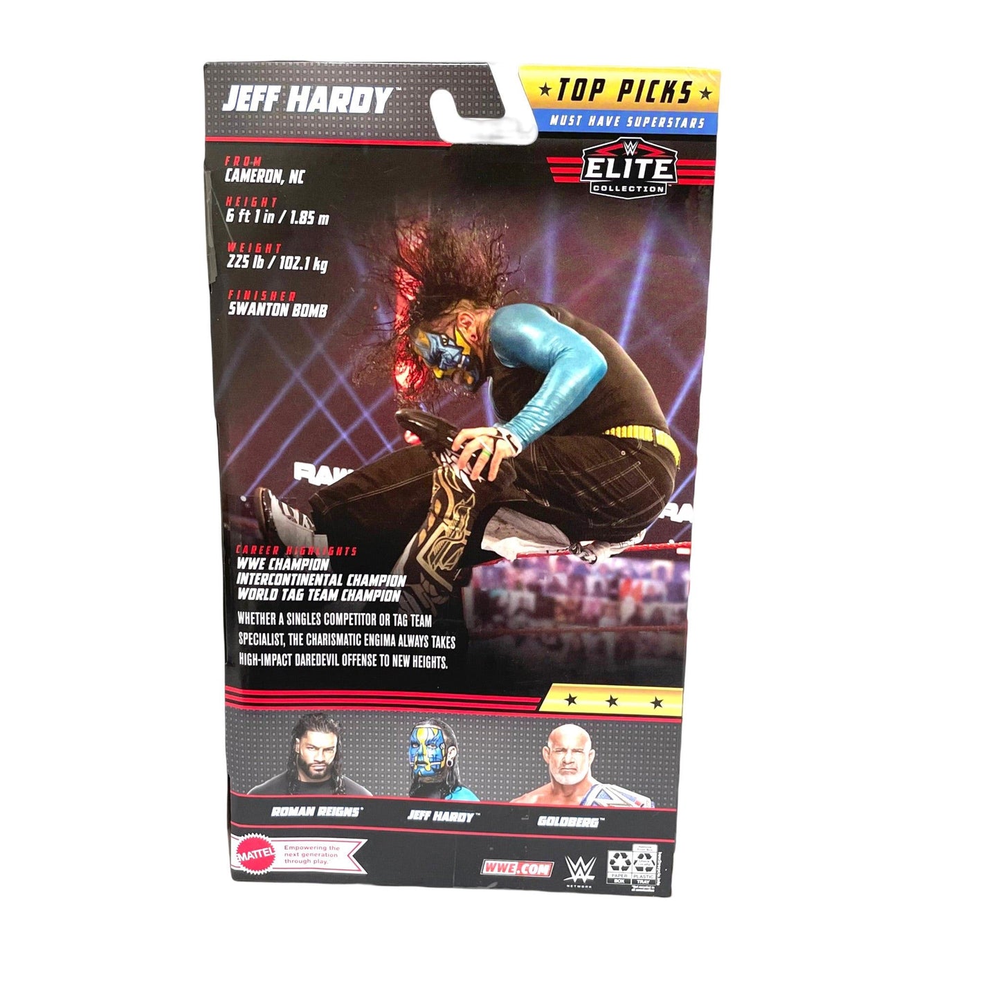 WWE Elite Collection Jeff Hardy Top Picks Collectible Wrestling Action Figure