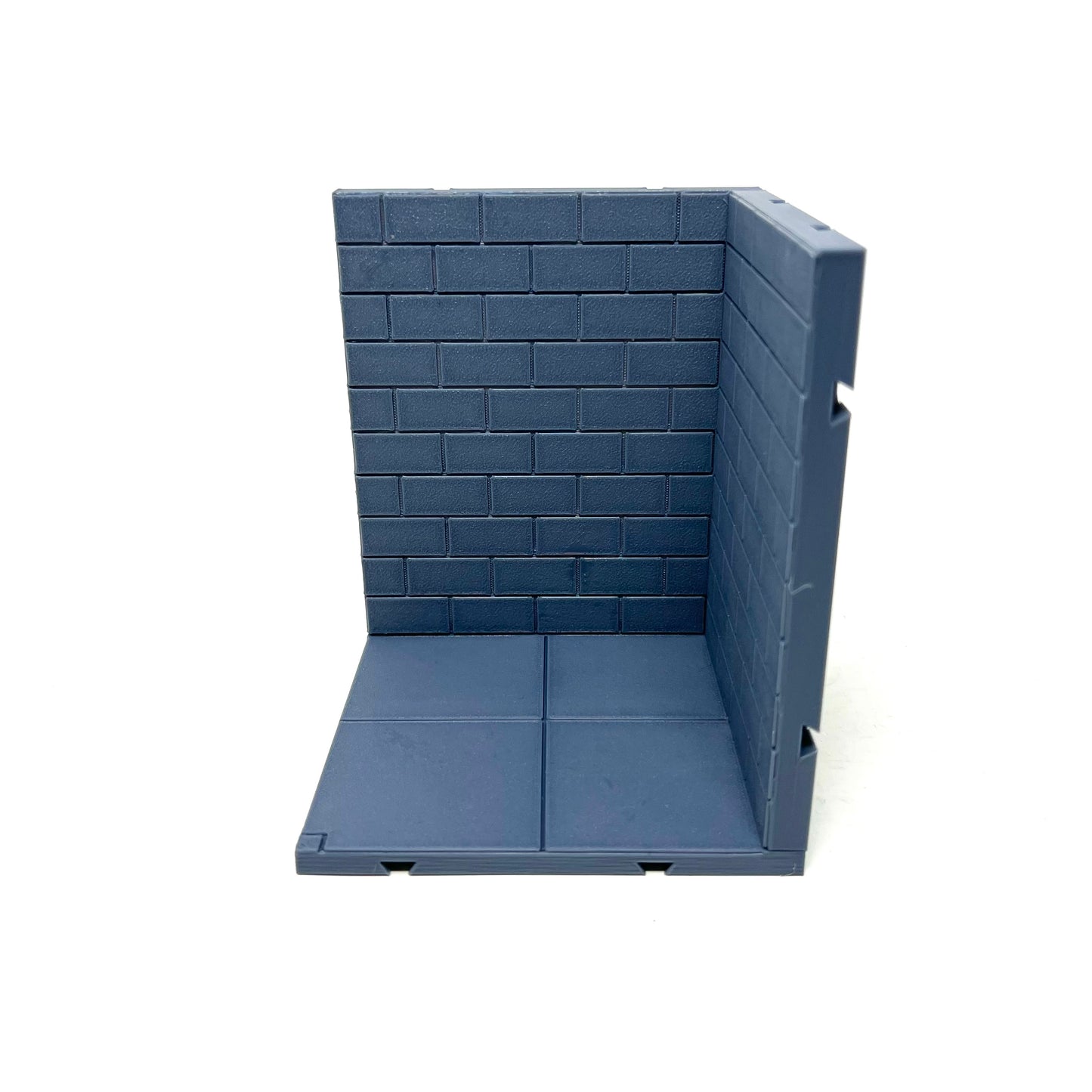 Diorama Stackable Extendable Brick Wall Corner with Sidewalk