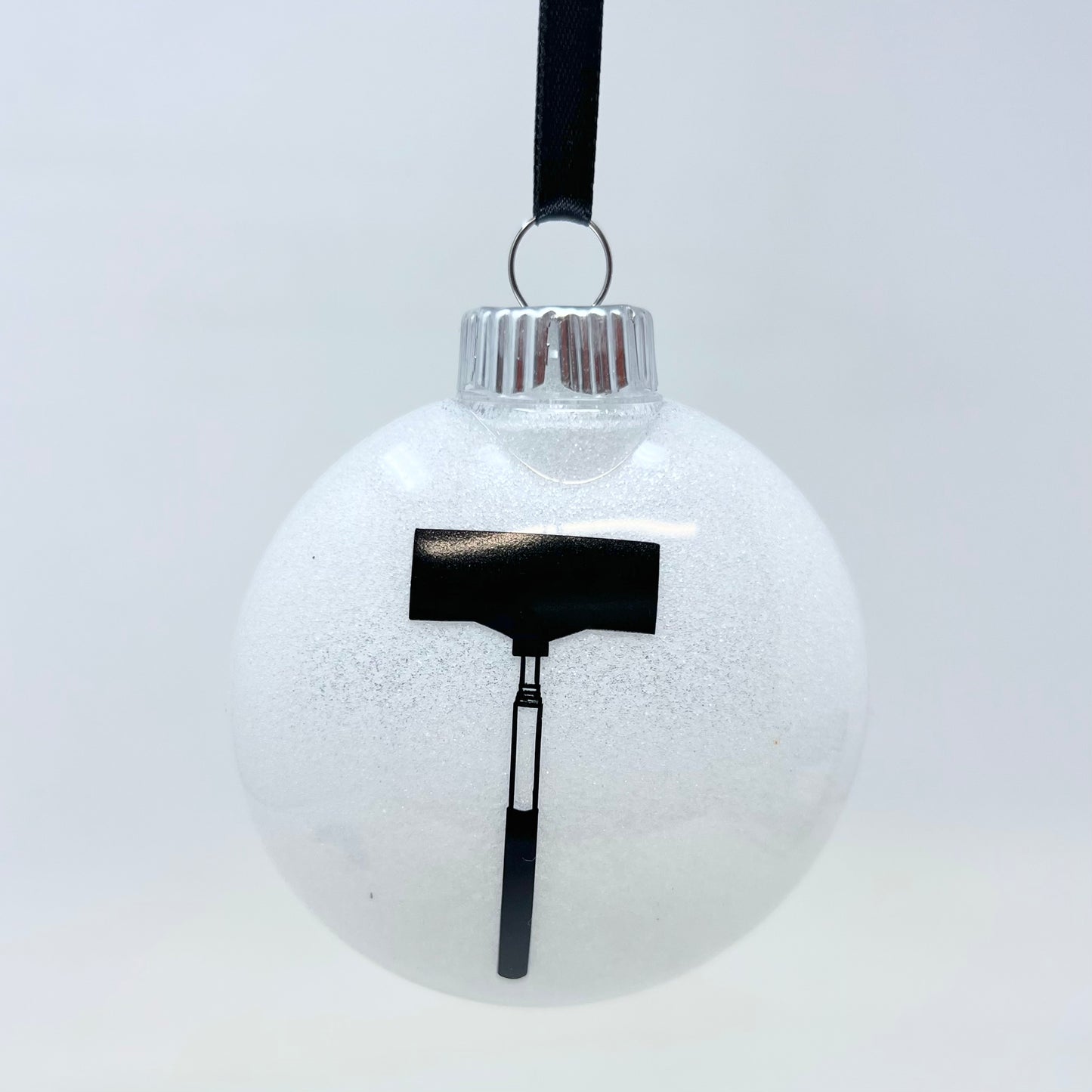 Amaroids Chistmas Tree White Glitter Sticker Pole Ornament
