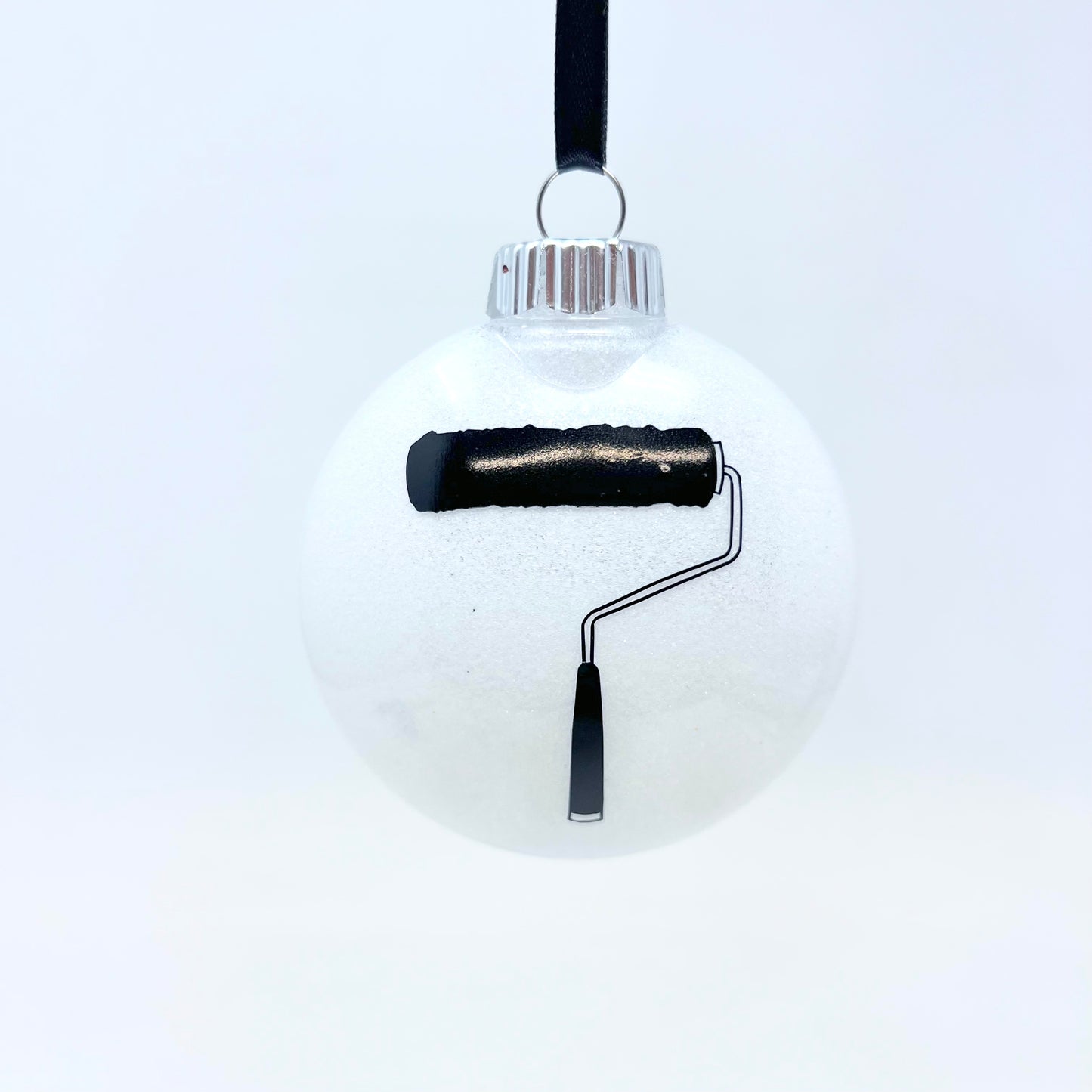 Amaroids Chistmas White Glitter Roller Ornament
