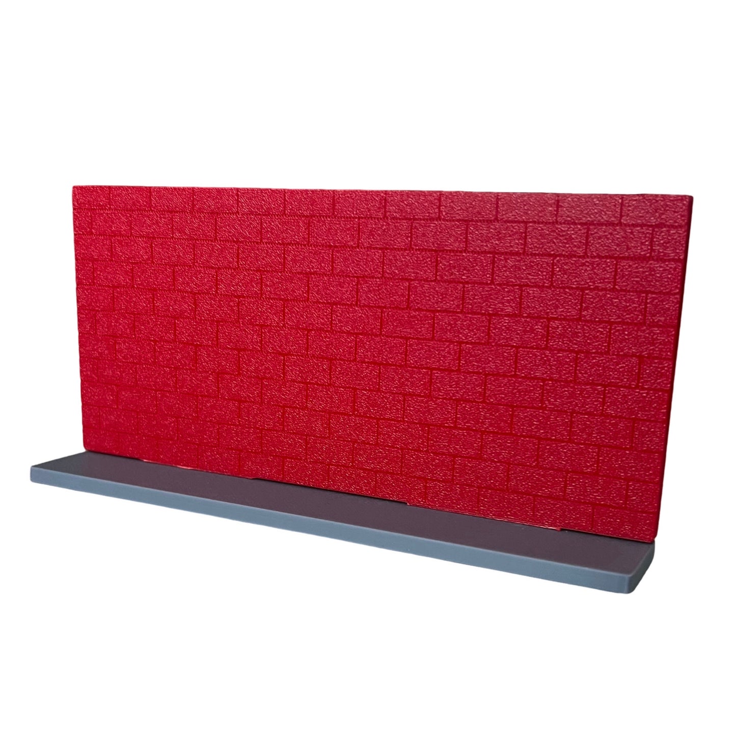 Diorama Miniature Brick Wall With Sidewalk ( Red & Gray) 6”x3”x1”