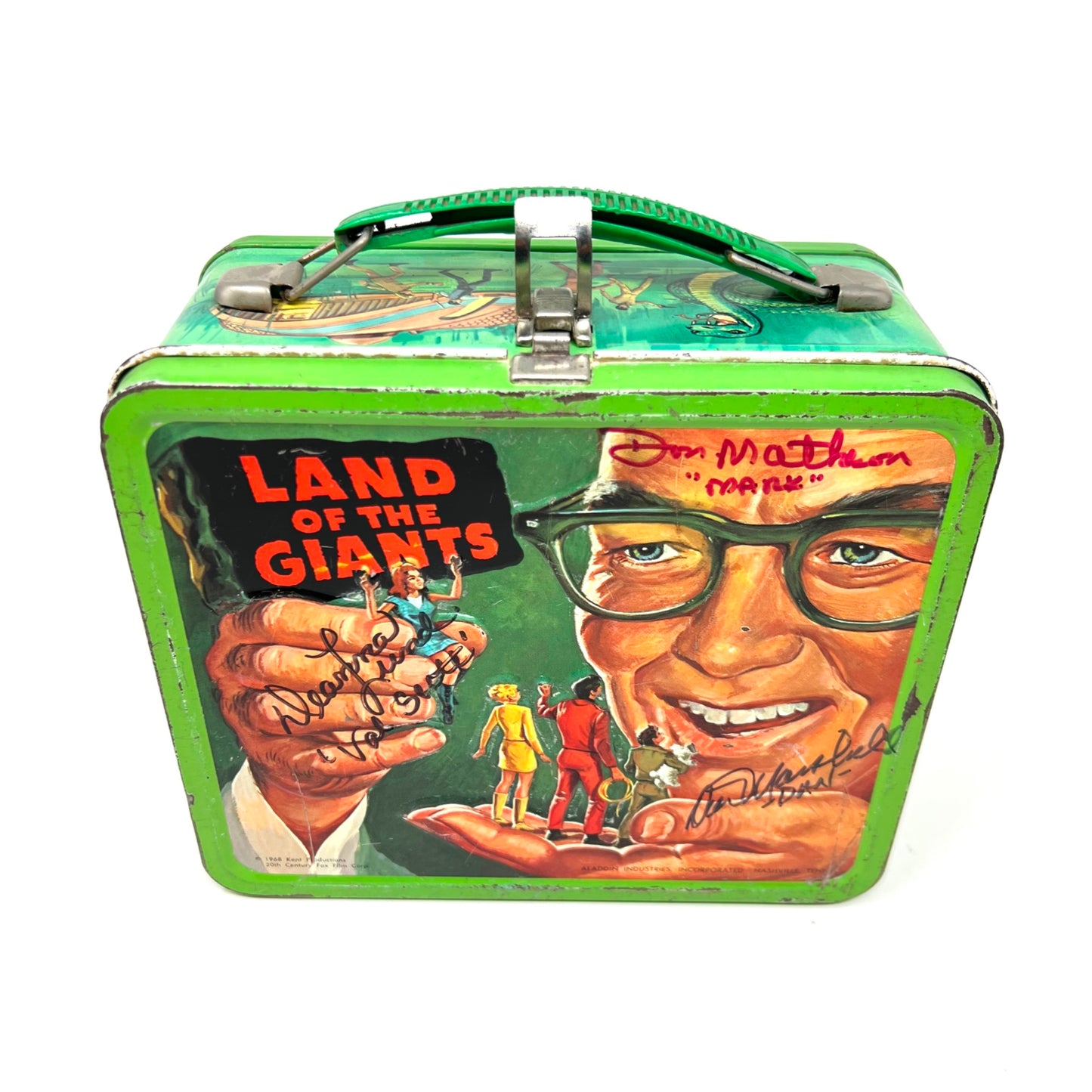 Vintage 1968 Land Of The Giants Metal Lunchbox Metal Lunch Box Autograph 3 times