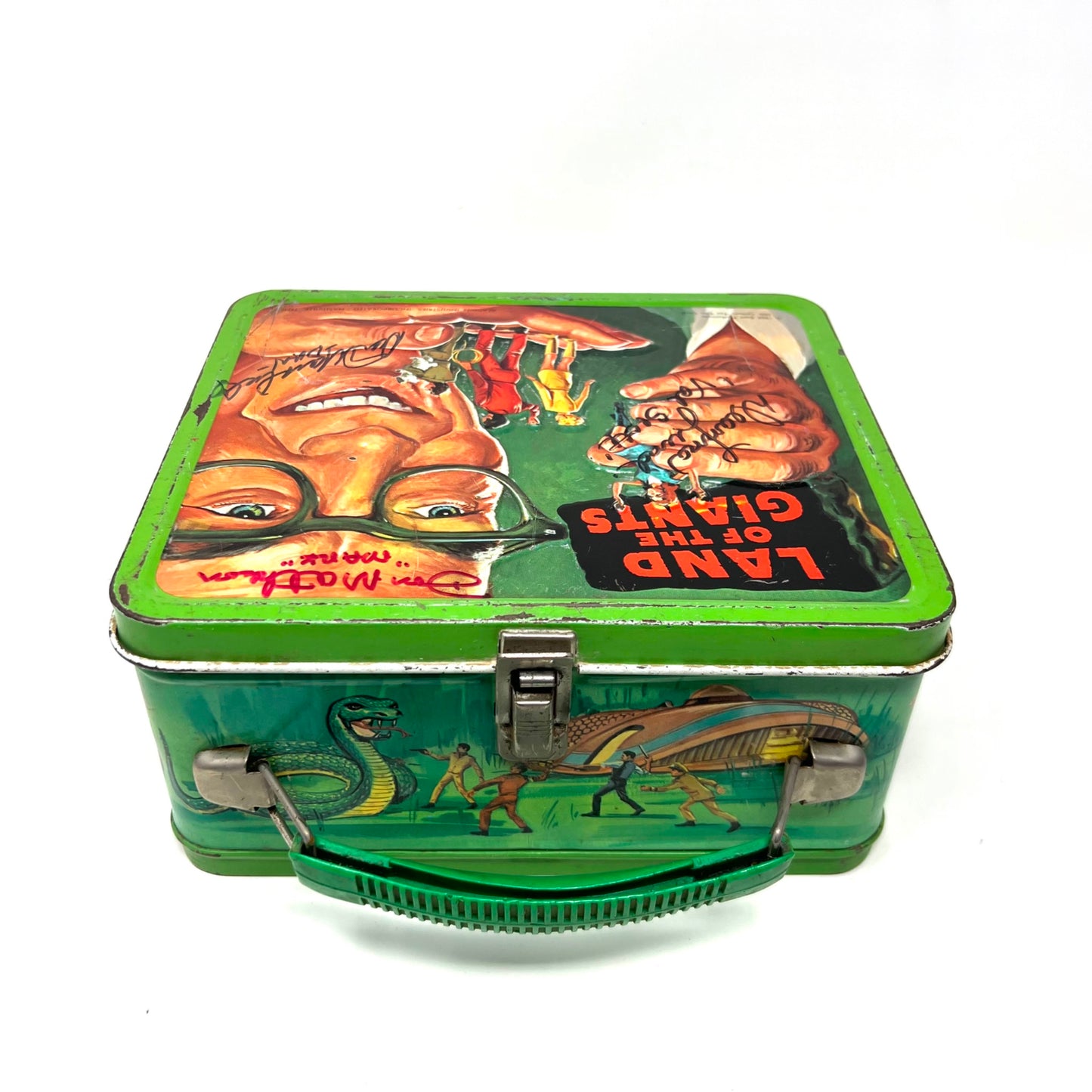 Vintage 1968 Land Of The Giants Metal Lunchbox Metal Lunch Box Autograph 3 times