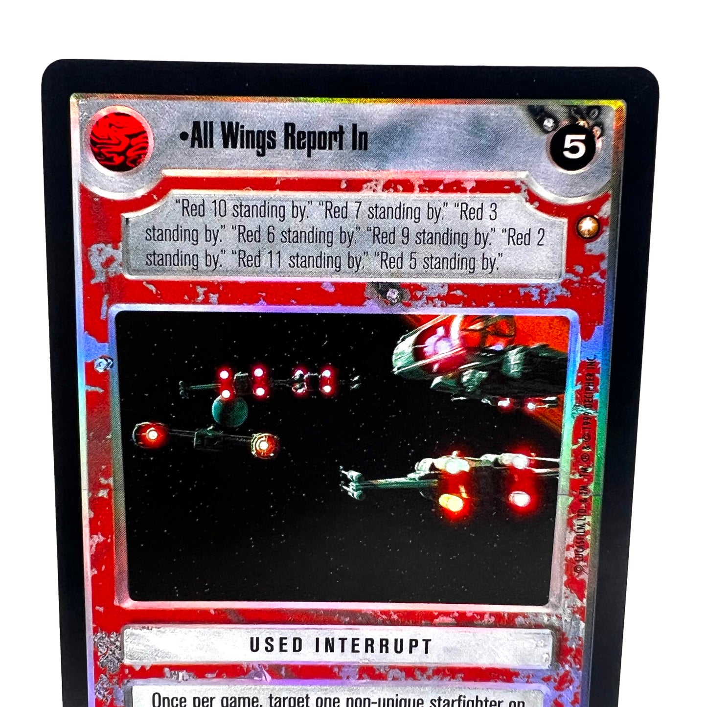 1999 Decipher Star Wars All Wings report In Foil Collectible Trading Card