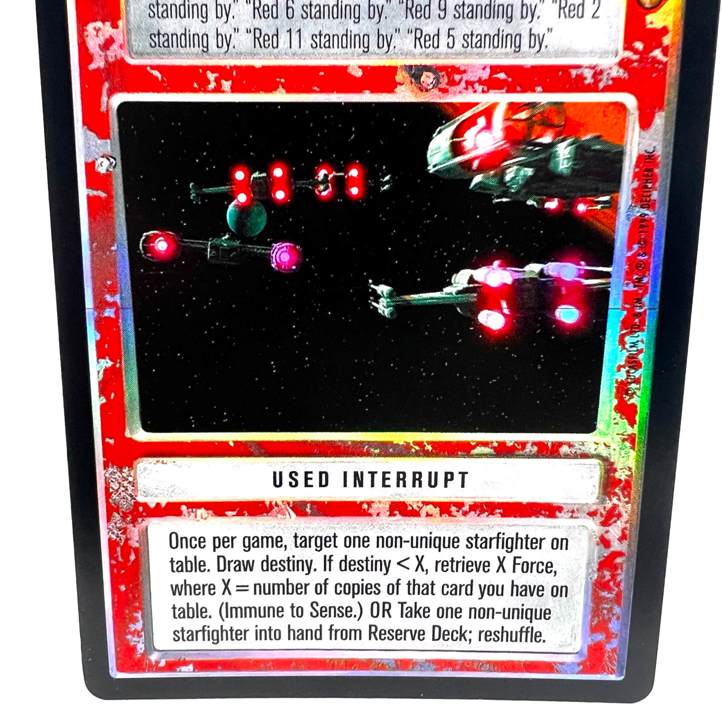 1999 Decipher Star Wars All Wings report In Foil Collectible Trading Card