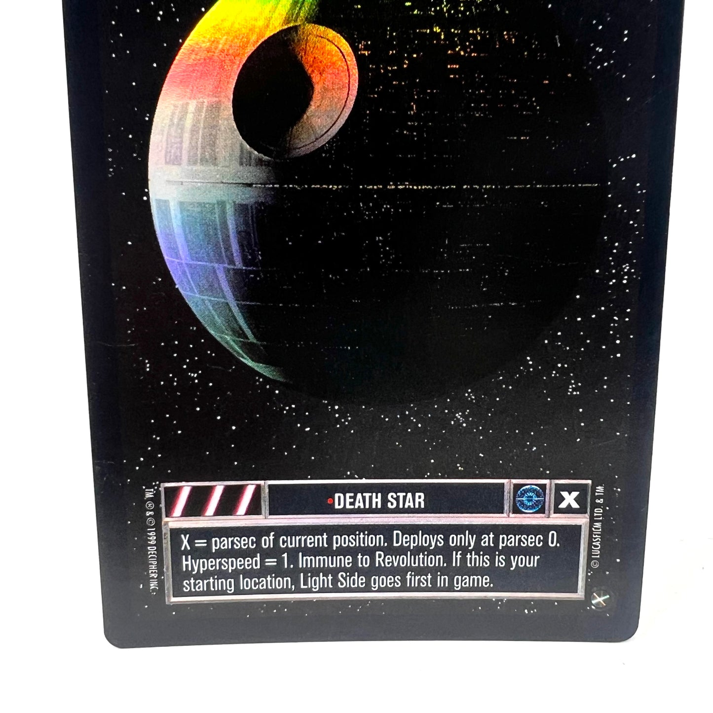 1999 Decipher Star Wars Death Star Collectible Trading Card Holographic