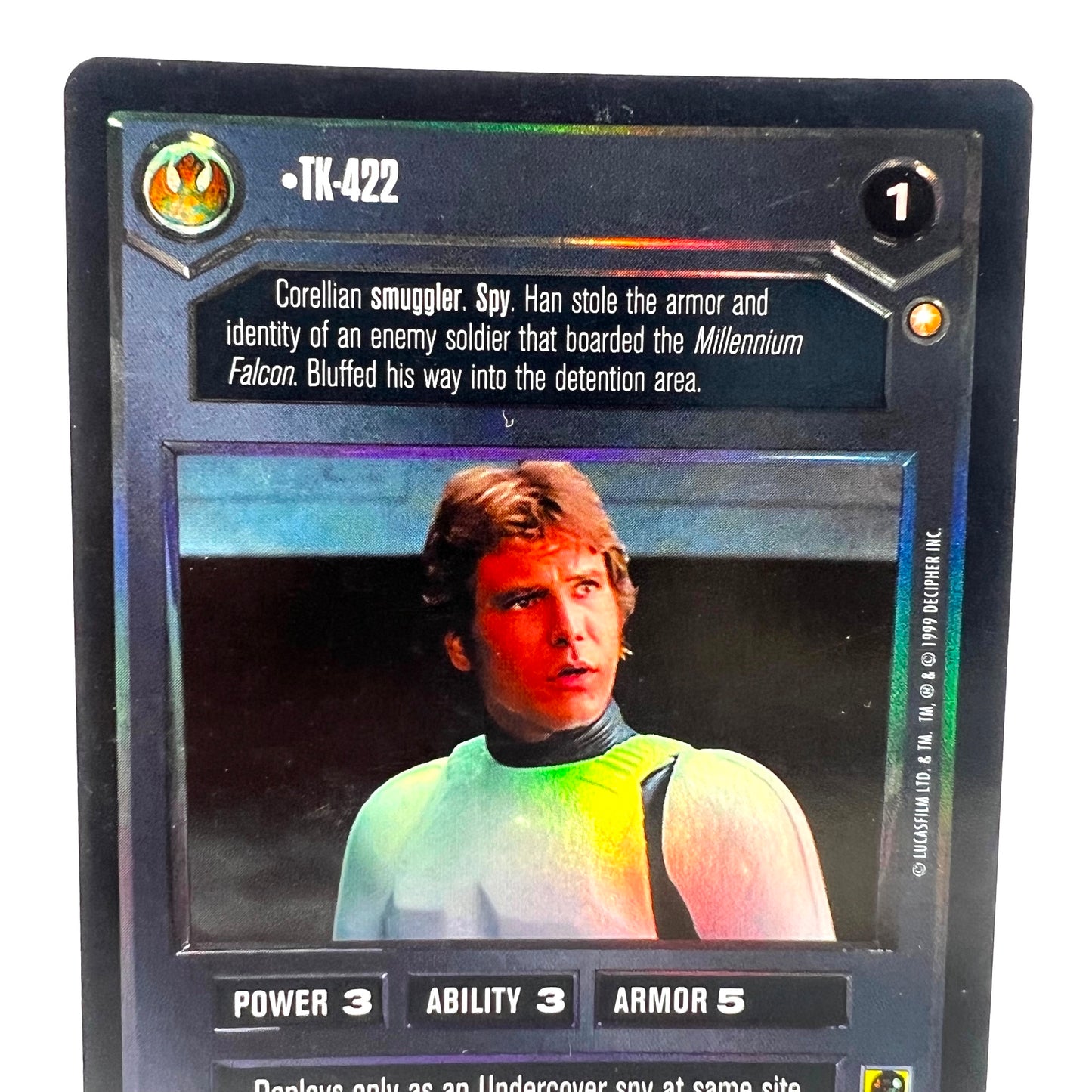 1999 Decipher Star Wars TK-422 Foil Collectible Trading Card