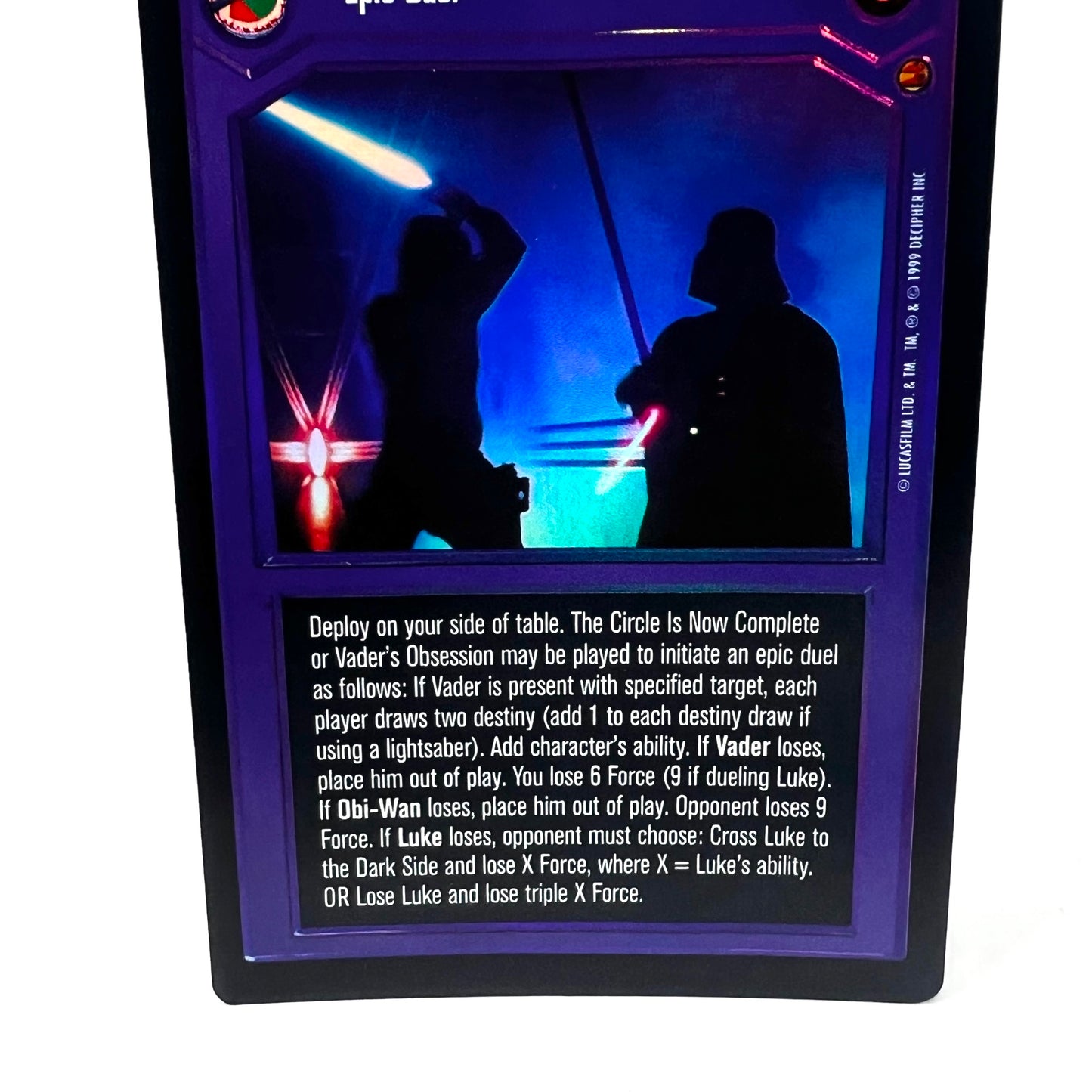 1999 Decipher Star Wars Epic Duel Collectible Trading Card