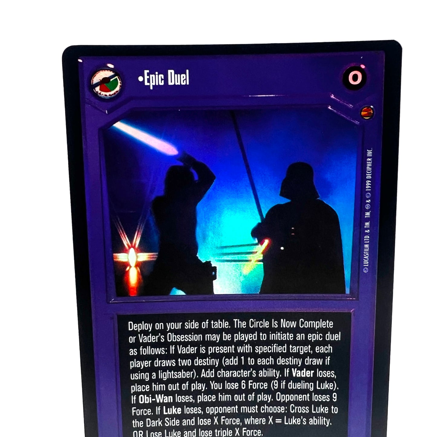 1999 Decipher Star Wars Epic Duel Collectible Trading Card