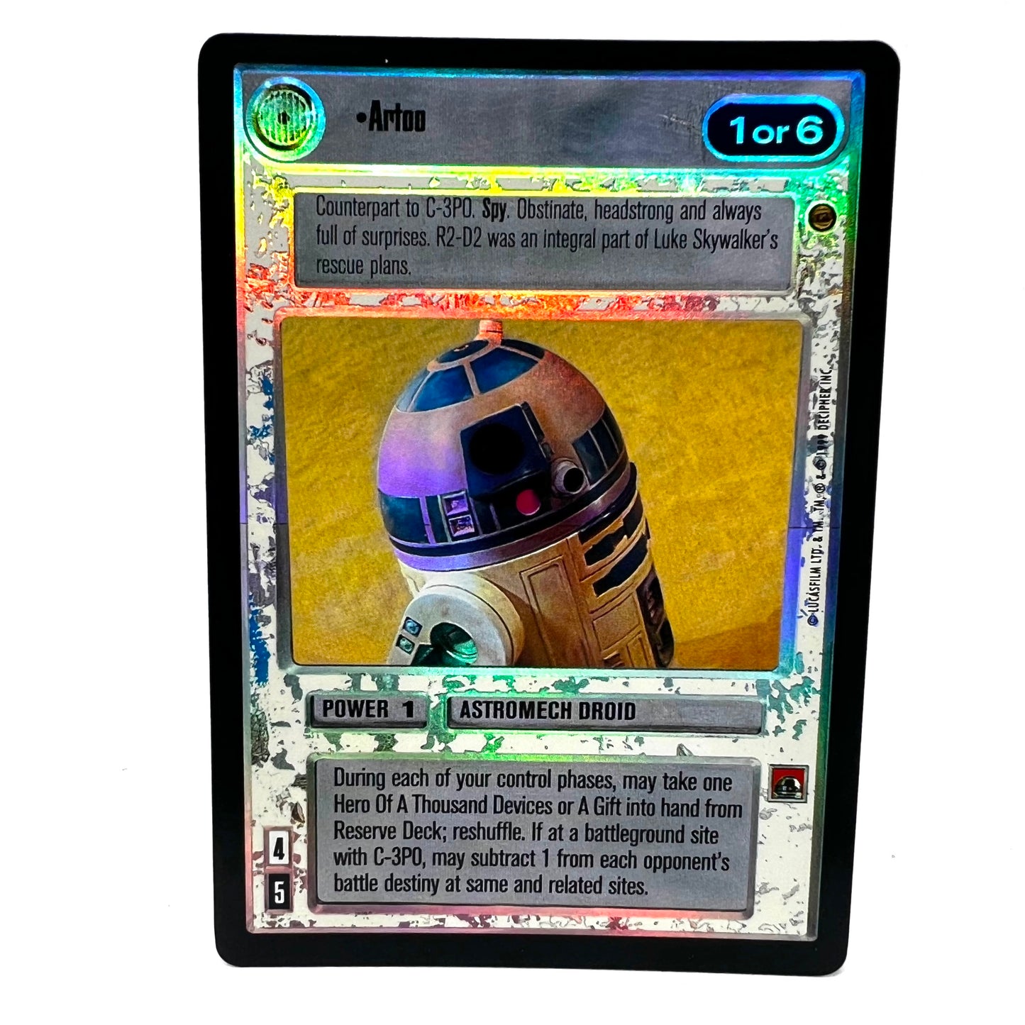 1999 Decipher Star Wars Artoo Foil 1 or 6 Collectible Trading Card