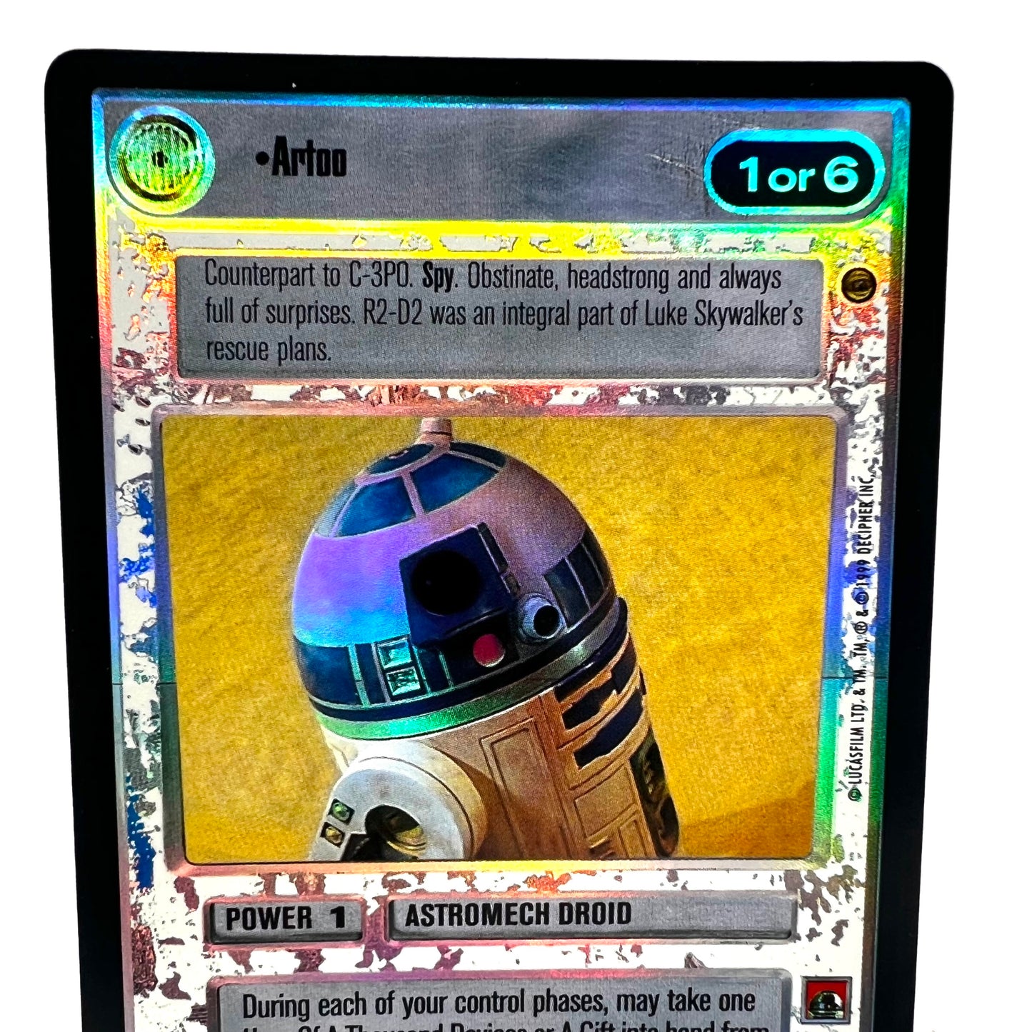 1999 Decipher Star Wars Artoo Foil 1 or 6 Collectible Trading Card