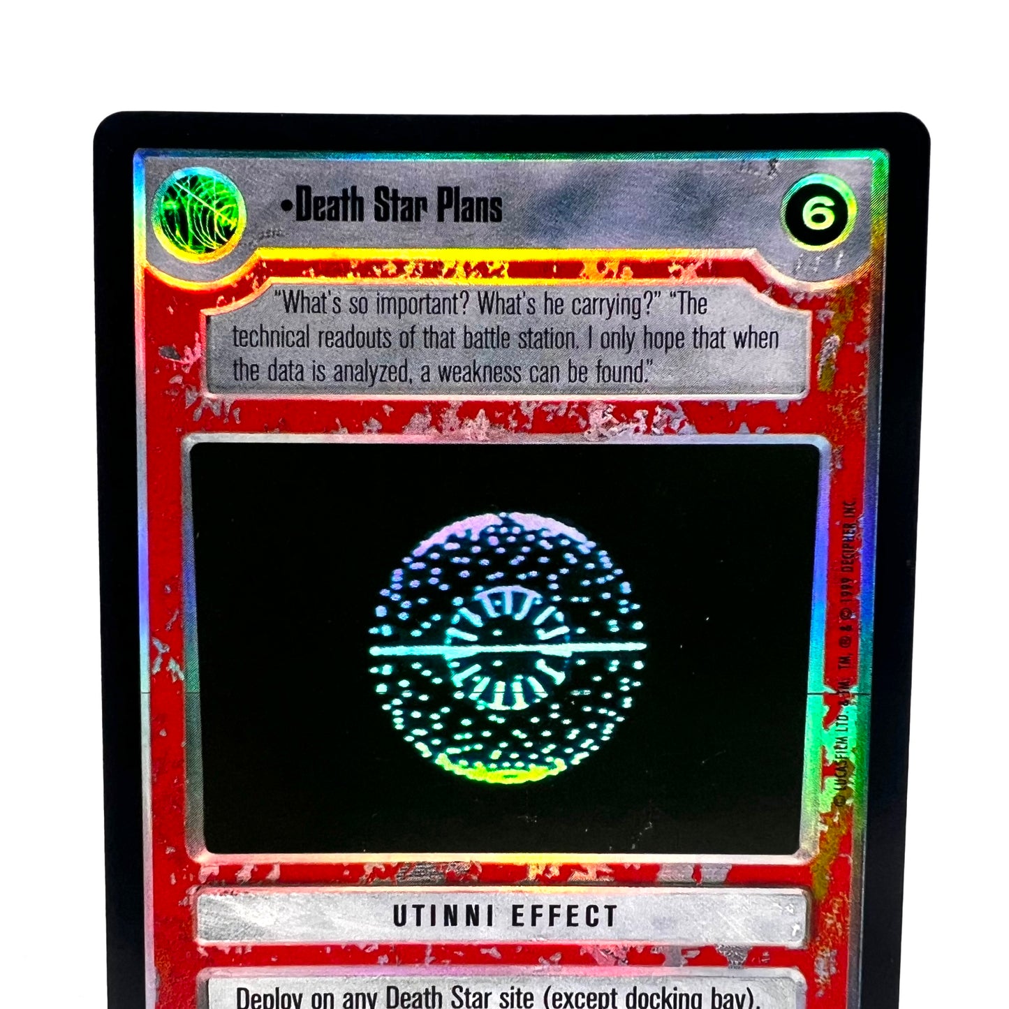 1999 Decipher Star Wars Death Star Plans Foil 6 Collectible Trading Card