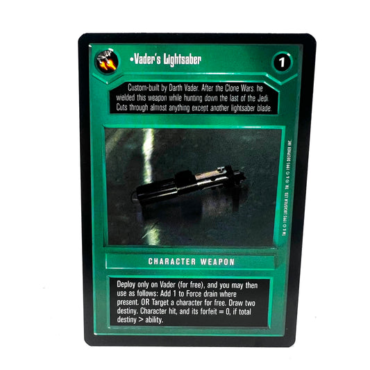 1995 Decipher Star Wars Vaders Lightsaber Collectible Trading Card