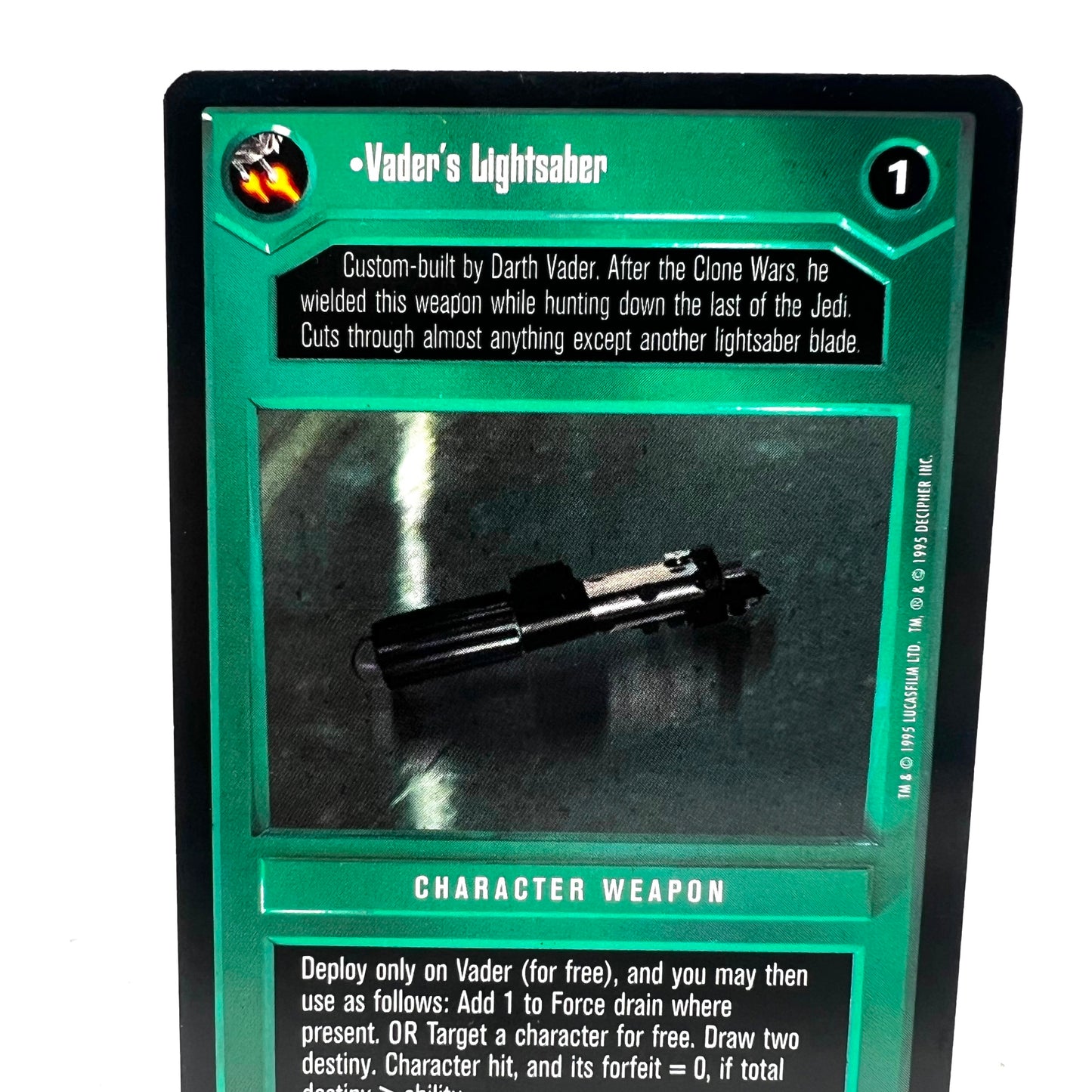 1995 Decipher Star Wars Vaders Lightsaber Collectible Trading Card