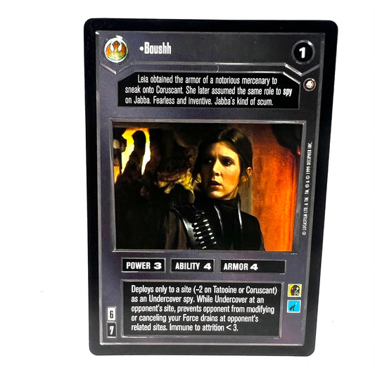 1999 Decipher Star Wars Boushh 1 Collectible Trading Card