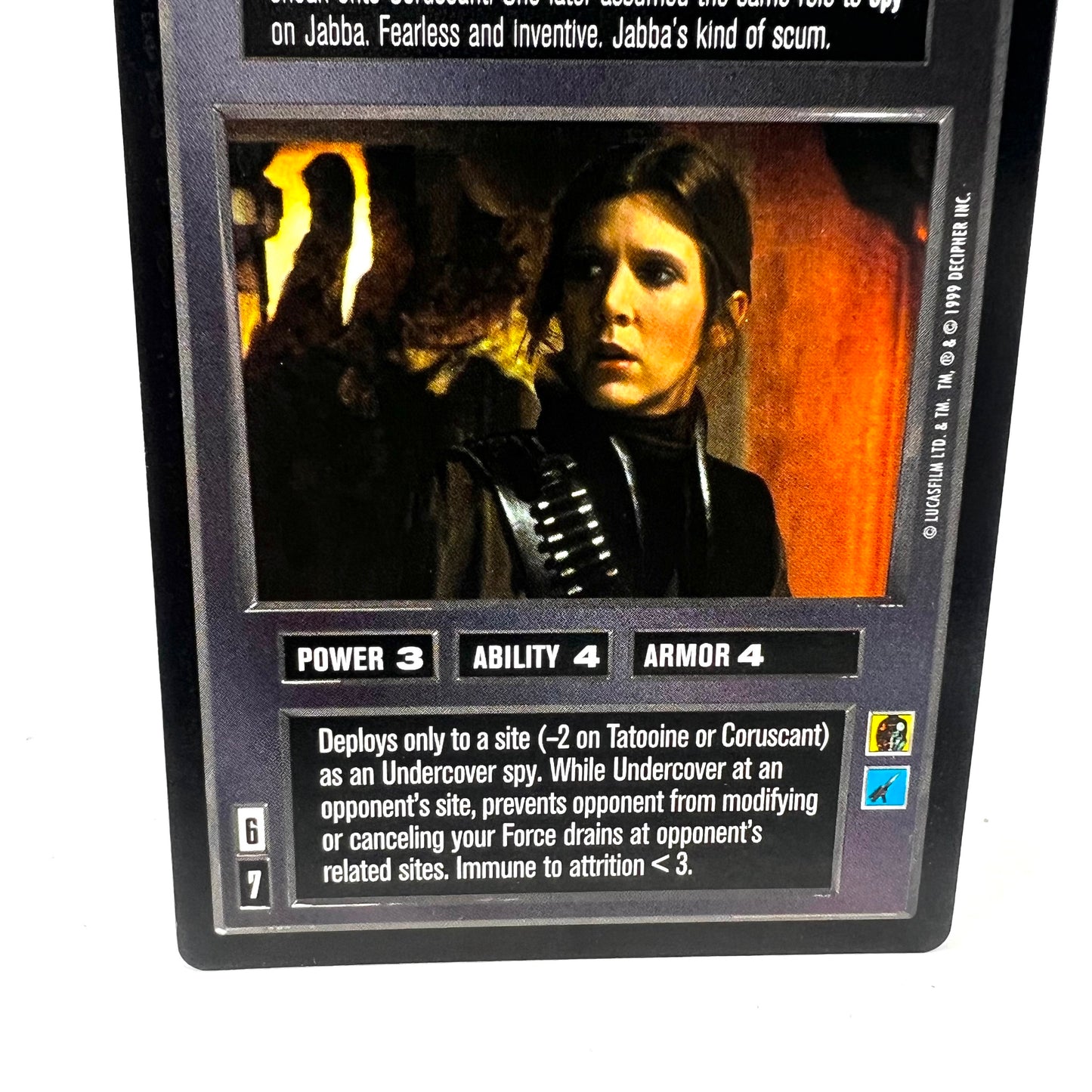 1999 Decipher Star Wars Boushh 1 Collectible Trading Card