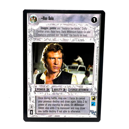 1995 Decipher Star Wars Han Solo Collectible Trading Card