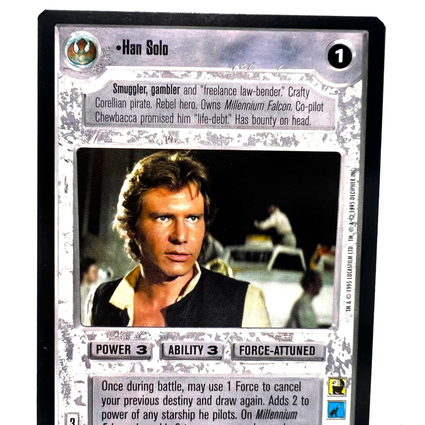 1995 Decipher Star Wars Han Solo Collectible Trading Card