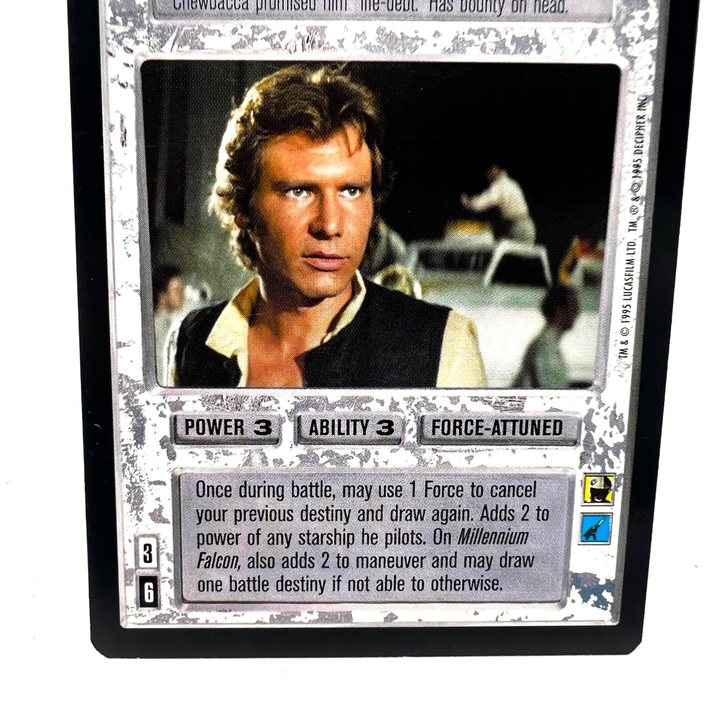 1995 Decipher Star Wars Han Solo Collectible Trading Card