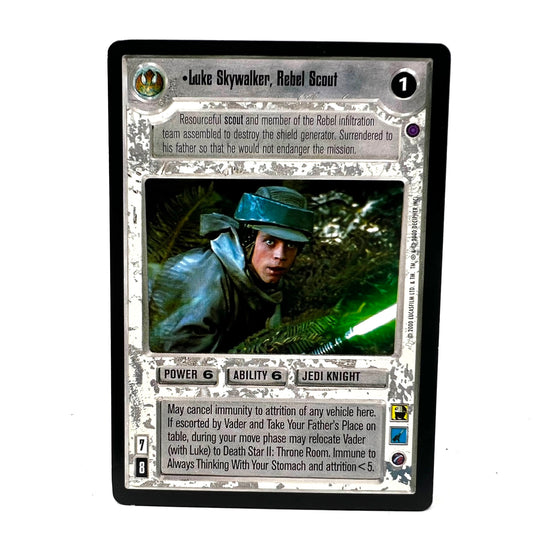 2000 Decipher Star Wars Luke Skywalker Rebel ScoutCollectible Trading Card