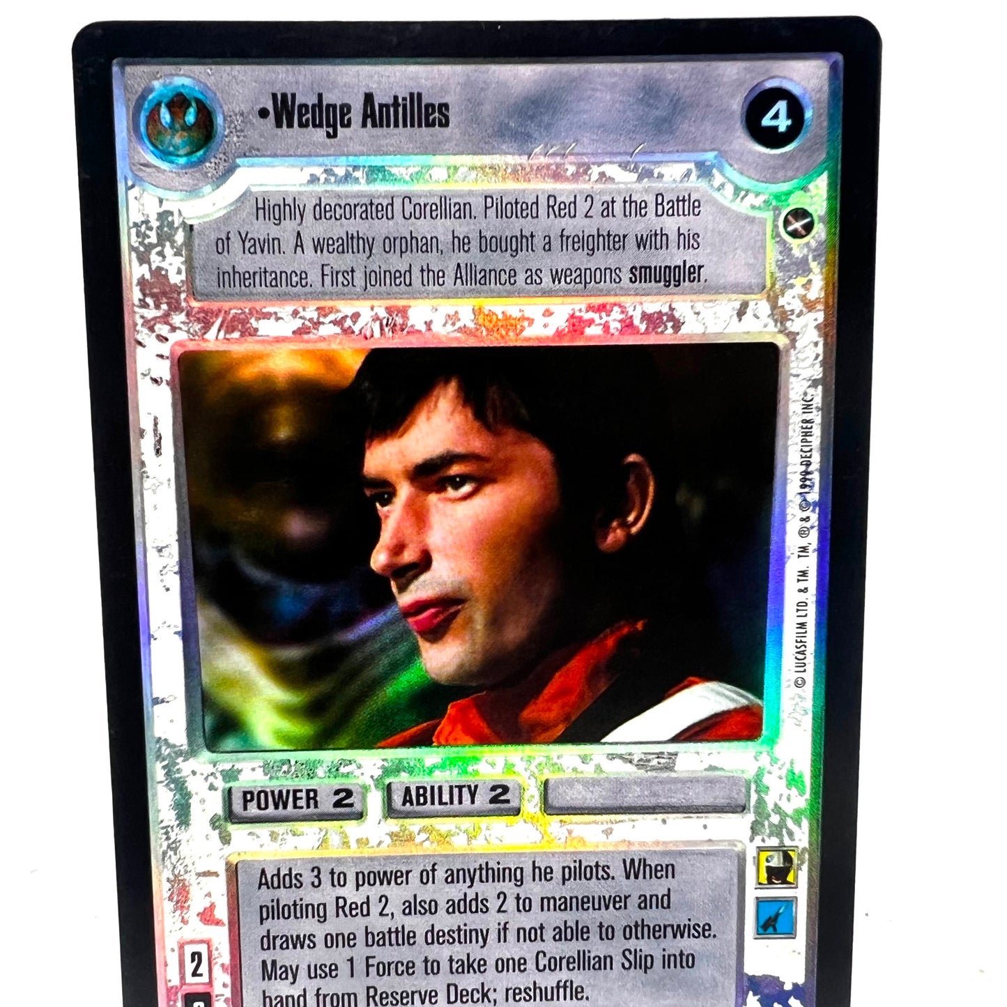 1999 Decipher Star Wars Wedge Antilles Foil Collectible Trading Card