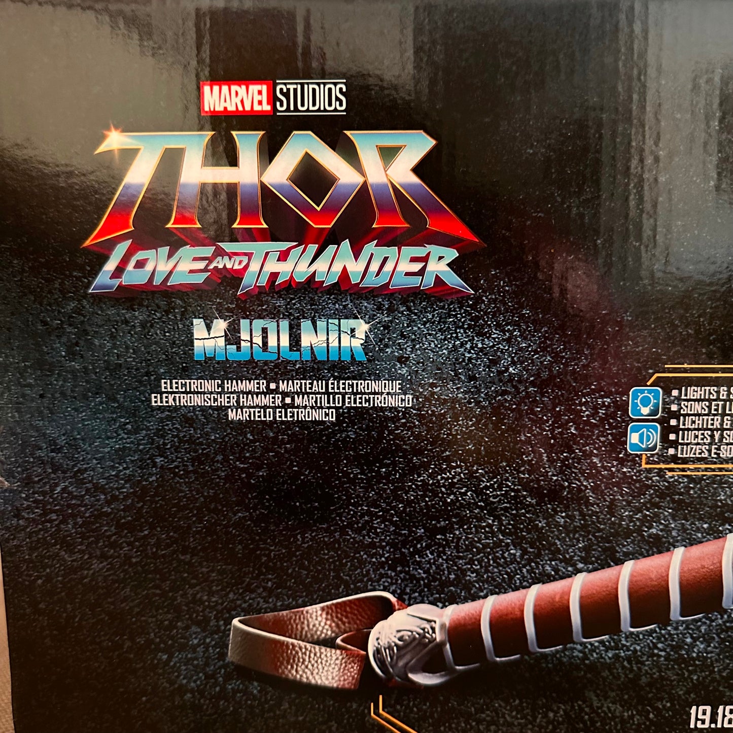 Marvel Studios Thor Love and Thunder Mjolnir Electric Hammer Lights Sounds