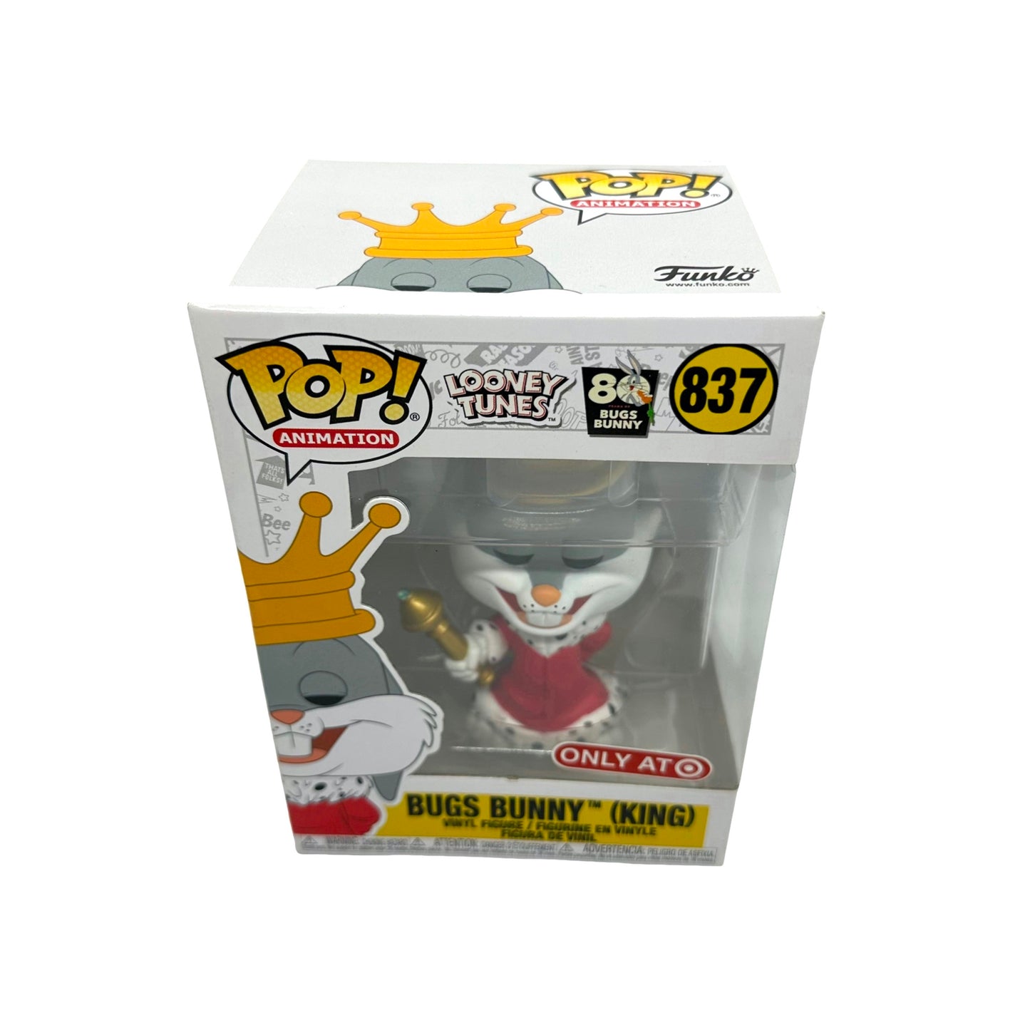 Funko Pop! Animation Looney Tunes 80 Years of Bugs Bunny King Vinyl Figure