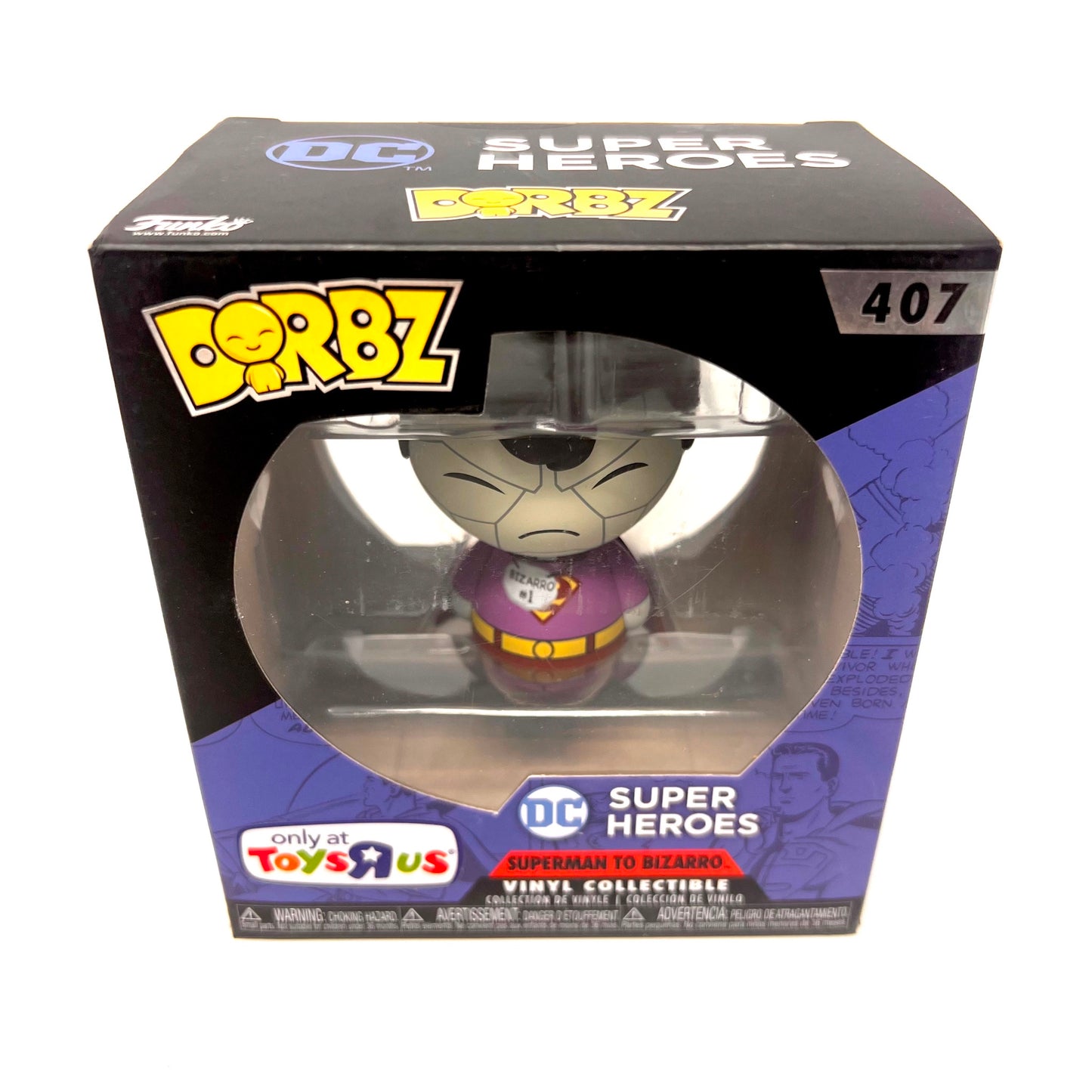 Funko Super Heroes Dorbz Toys R US Superman To Bizarro