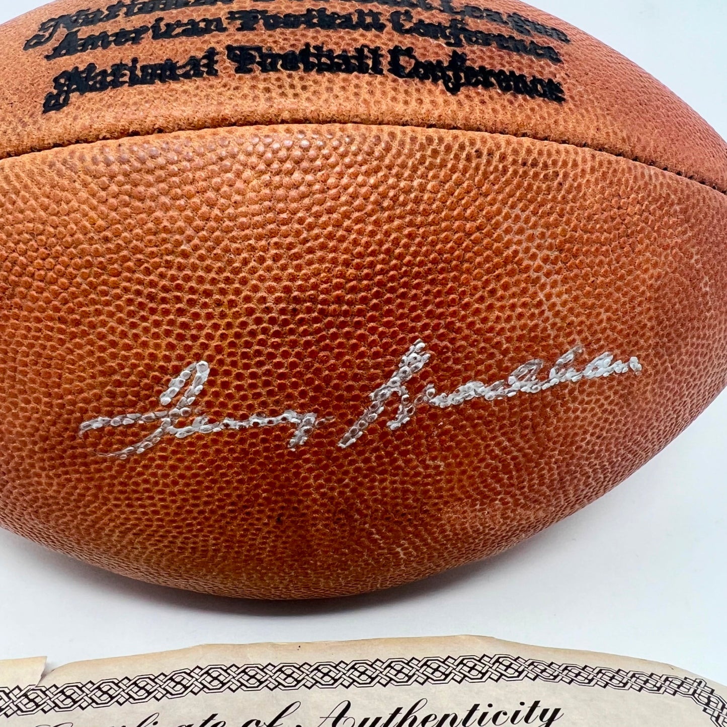 NFL Terry Bradshaw Pittsburgh Steelers Signed Pro Football Certificate of Authen